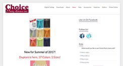 Desktop Screenshot of choicepartylinens.com